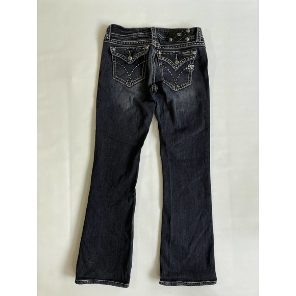 Miss Me Signature Boot Cut Jeans Sz 29 Embellished - Picture 1 of 5